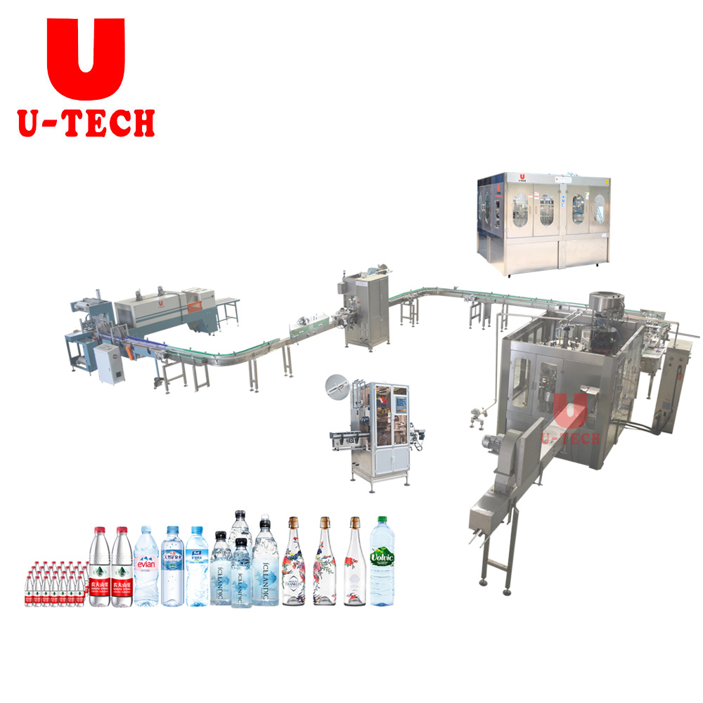 8000BPH China 500ML Full Automatic 3 In1 Mini Small Bottle Mineral Pure Drinking Water Bottling Filling Machine Price 