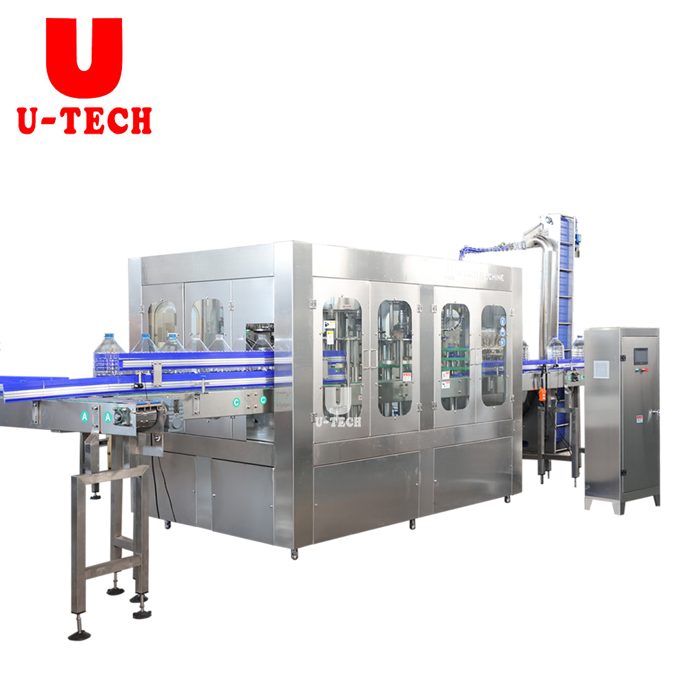 Complete Full Automatic 3 in 1 Plastic Bottle Pure Mineral Drinking 10L Water Filling Machine