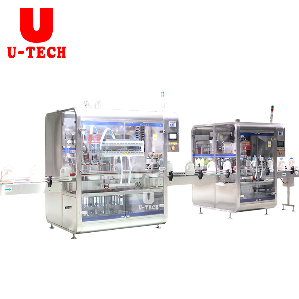 3 Heads Automatic Vertical Magnetic Pump Pneumatic Bottle Edible Oil Linear Servo Filling Capping Machine Line