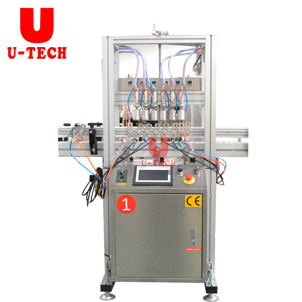 Automatic 6 Heads High Speed Empty Drum Plastic Engine Oil Chemical Bottle Air Leak Testing Machine