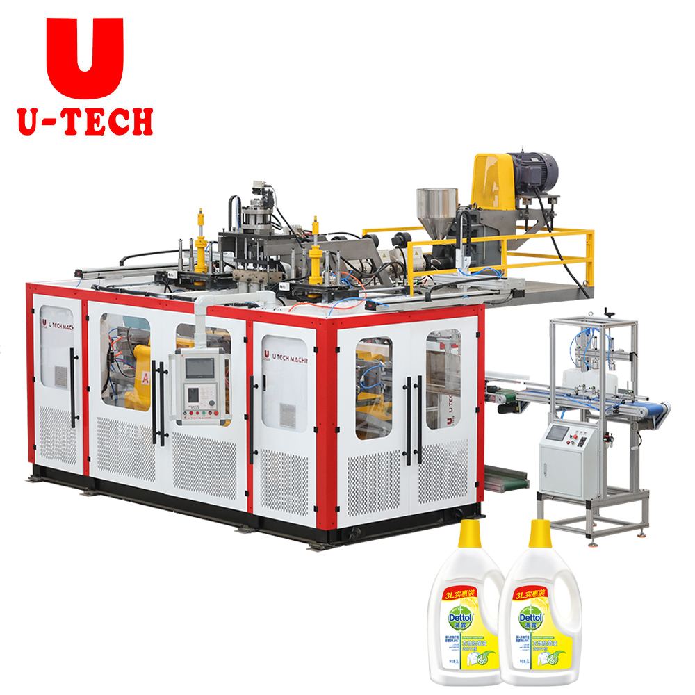 HDPE PP PC Jerrycan Drum Double Stations Extrusion Blow Moulding Detergent Bottle Making Machine