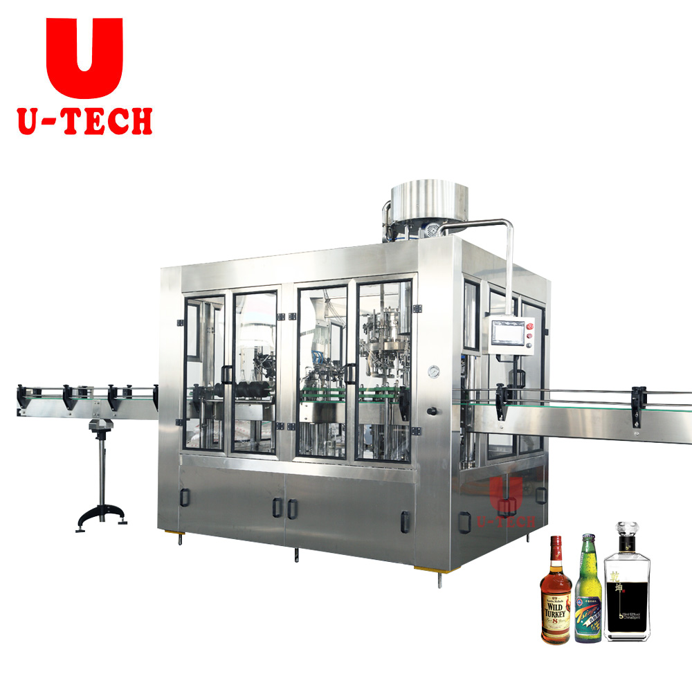 Automatic Monobloc Tomato Paste Sauce Hot Juice Beer Liquid Wine Glass Bottle Filling And Capping Machine