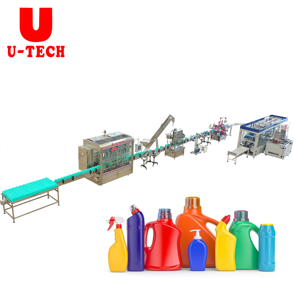 Automatic Linear 12 Heads Piston Daily Use Product Shampoo Laundry Detergent Filling Machine Line