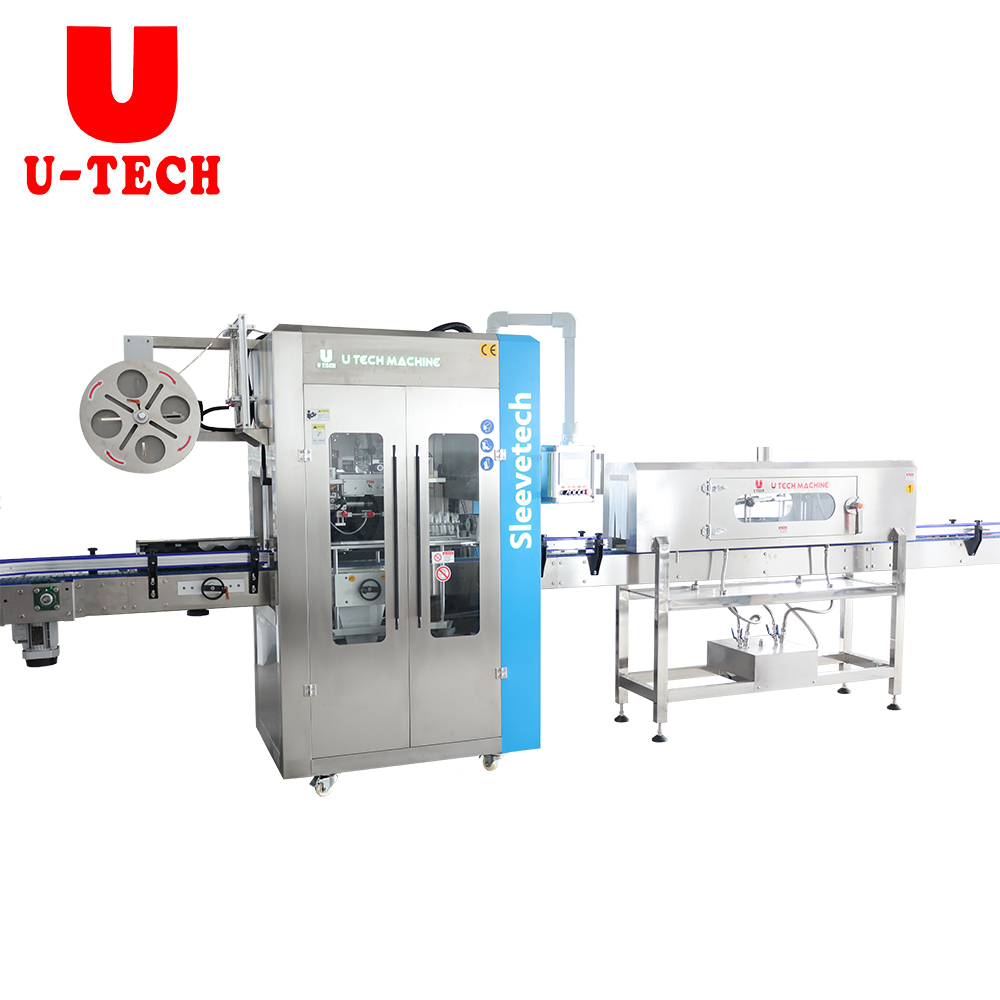 Automatic pvc shrink sleeve label round plastic glass bottle can sleeve labeling machine price
